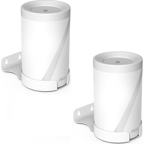 Stander Compatible With Tp Link Deco Be63 / Be65 Mesh Wifi 7 System - Simple And Robust Wall Mount Stand Mount Tp Link Deco Be63 / Be65 Holder With Cable Management (White, 2 Pieces) (1/5)