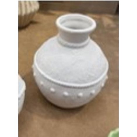 Vaso lewis h. 20,5 cm bianco - Atmosphera créateur d'intérieur (1/2)