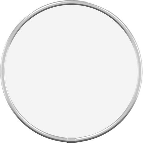 Miroir mural Luxueux, Miroir chambre, Argenté Ø 20 cm Rond OIB3681E (1/5)