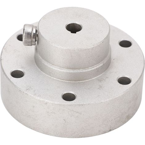 Accouplement d'arbre à bride de 6 mm, robuste, précis, finition argentée, pour le raccordement moteur-roue. (1/5)