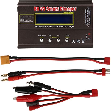 Caricabatterie digitale intelligente da 80 W ad alta precisione con display LCD e misurazione della resistenza interna per modelli RC. (1/3)