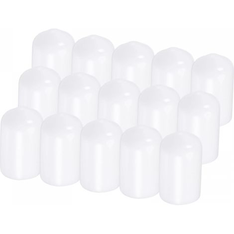 Ronde Extrémité Capuchons Caoutchouc Couvercle 3/8" Vinyle Vis Protecteur pour Vis Boulon Tuyau Tube 100 pièces (1/5)