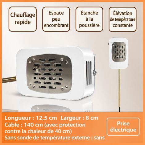 Chauffage Soufflant pour Perroquet et Oiseaux Modèle à Brancher sans Lumière Anti-Morsure 3 kg – Livraison gratuite