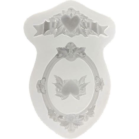 Vintage ovale Spiegelrahmen-Formen Silikon Fondantform Cupcake DIY Kuchendekoration