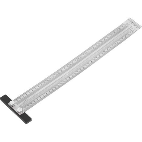 Règle de menuiserie en acier inoxydable avec une texture de surface agréable, adaptée aux mesures et tracés précis en menuiserie. (1/4)