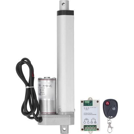 Actionneur Linéaire 24V Blanc pour Fauteuil Massant, Engrenage Métal 750N, Course 150mm, Kit de Télécommande pour Canapé Électrique (1/5)