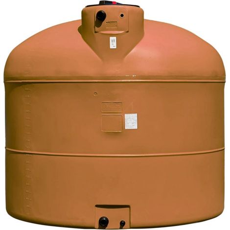 Cuve 300l Aérienne De Récupération D'eau - Réservoir Cylindrique Terracotta - Elbi Pa300 (1/5)