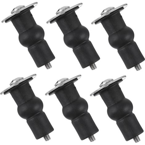 6pcs Boulons en Acier Inoxydable, Caoutchouc (1/5)