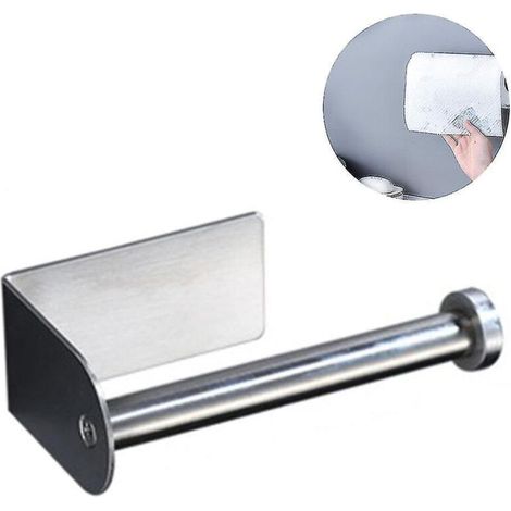 Verchromter, selbstklebender Toilettenpapierhalter, 3 m, Stai-15cm-Silber (1/4)