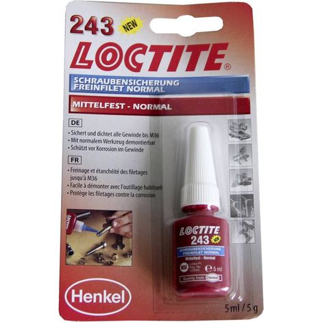 Loctite 243 Vernice di Bloccaggio Media Forza 5 ml