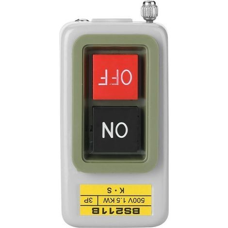Interrupteur à bouton-poussoir marche/arrêt 3P autobloquant AC 220V/380V BS211B A (1/5)