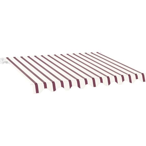 Tenda da Sole Avvolgibile Barra Quadra 250x200 cm Bordeaux Crema (1/4)