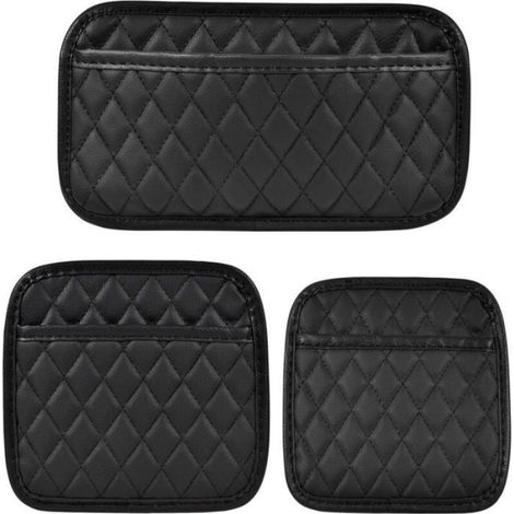 3 Pièces Rangement Voiture,Organisateur Siège PU Cuir,Vide Poche Multi-Tailles,Accessoire Intérieur Auto Universel (1/3)