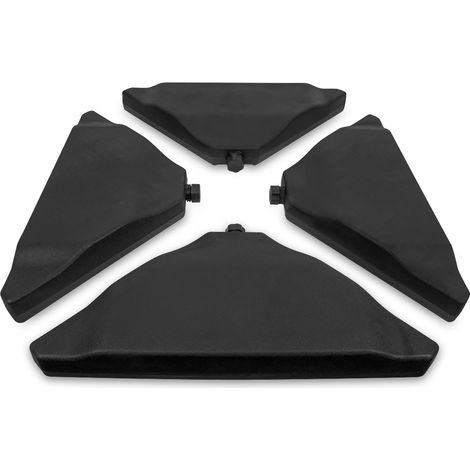 VONROC Bases para sombrillas - Rellenables - Triangulares - Para un peso total de ±80 kg - Adecuadas para sombrillas de base cruzada 50x50 - juego de 4