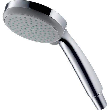 Pommeau de douche rond, douchette à main à 4 jets avec fonction anticalcaire chromée 28535000 - Croma 100 Ø 100 mm avec tige (1/5)