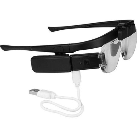 Enowelir Loupes D&39agrandissement Bandeau Rechargeable USB Loupe Main Libre Lumière LED 6 Lentilles Réglables 1.5X 2.0X 2.5X 3.5X 4.0X 4.5X Lecture Réparation Beauté UC05 (1/4)