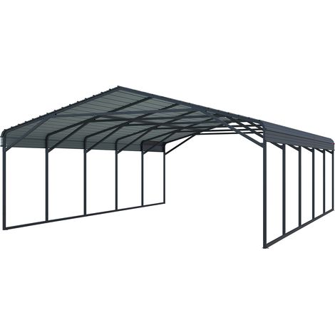Westmann Kopenhagen L carport en acier pour 3 voitures toit à (1/5)