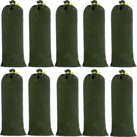 10pcs Sac a Sable en Toile Boudin Anti Inondation Contre Sable Inondation Les Modèles Améliorés ne se Fanent pas pour Drainage pour Garage Magasin Ecole Gare Bâtiment Usine Entrep 3070cm (1/5)