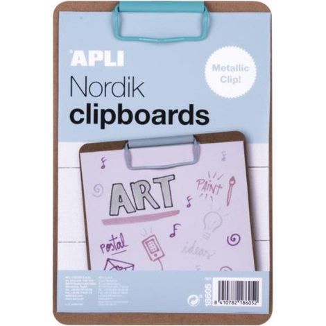 Porte-blocs A5 avec clip bleu -Nordik Collection (1/4)