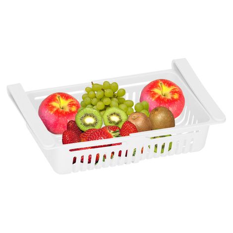 SPRINGOS Universal-Container für Kühlschrank, Vorratsbehälter, Schublade, Regal, Korb, Organizer, ausziehbare Ablage, einstellbare Länge