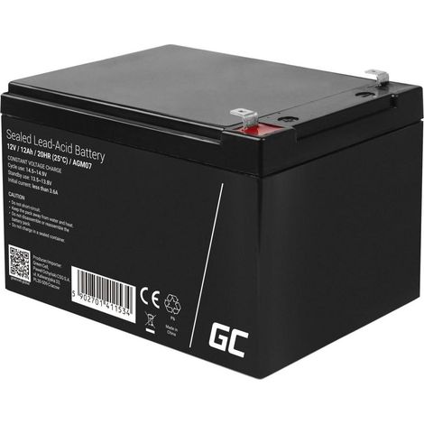 Green Cell USV-Akku Batterie 12 Ah Schwarz AGM07