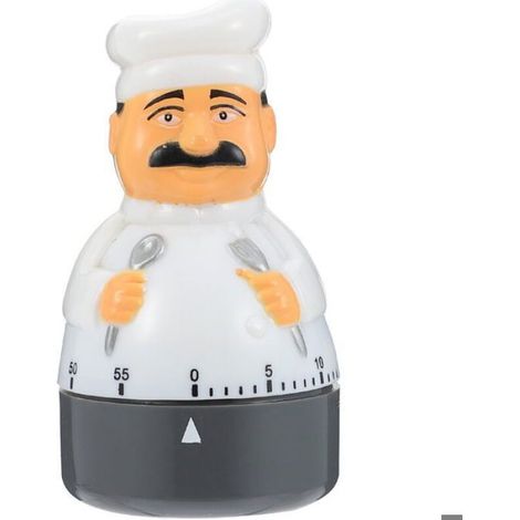 1 Minuterie mécanique Chef ABS 10x6x6cm Cuisson Décoration Cuisine Salon Bureau (1/5)