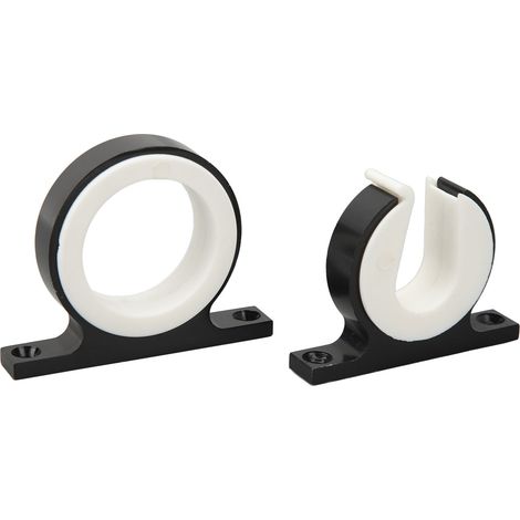 Support de canne à pêche horizontal et vertical en aluminium, 2 pièces, support monté sur bateau pour navires, voitures, camions, camping-cars, noir (1/5)