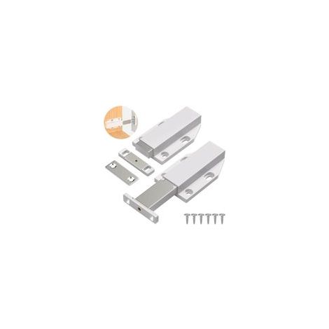 Blanc,Poussoir Push to OpenLot de 2 Aimant Poussoir Porte Placard Poussoir Tiroir Push Pull Latch pour Armoire Loquet Magnetique Pousse pour Ouvrir Porte Placard Fermeture Magnetic pour Fermer Porte (1/5)