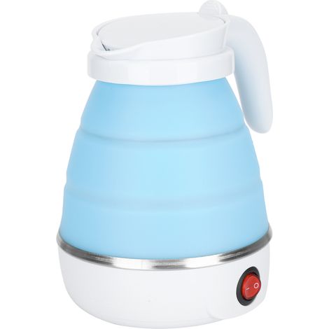 Bouilloire électrique pliable 600W en silicone, bleue, 220-240V EU, pour maison et voyage (1/5)