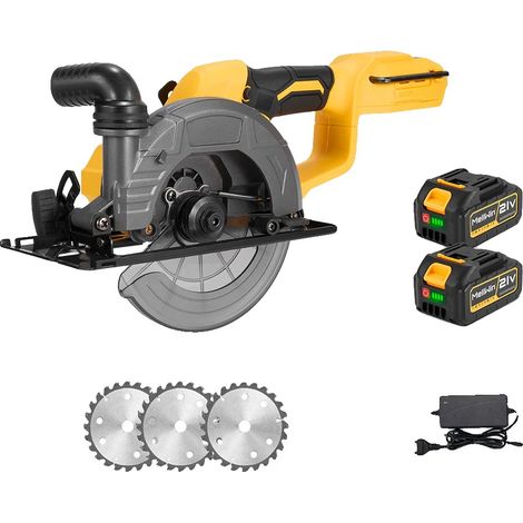 Scie circulaire, moteur sans balais, vitesse de 7200 tr/min, 2 Ensemble de Batteries (1/2)