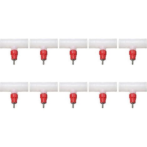 Abreuvoirs automatiques pour poules (10 pièces) - Raccords en T (1/4)