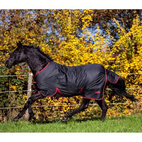 Outdoordecke RugBe Zero.1, 135 cm, schwarz/rot eingefasst