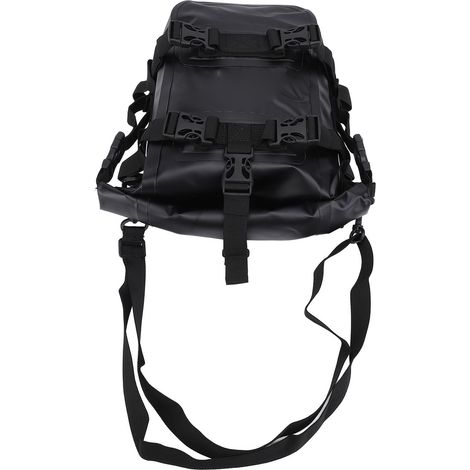 Sacoche de pare-chocs de moto résistante à l'eau, grande capacité, antidérapante, en PVC, pour cadre latéral et barres de protection, sacoche de selle pour moto tout-terrain et moto de route, noire (1/5)