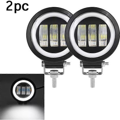 2PCS / 1PCS LED Projecteur de travail Niva 4x4 tout-terrain pour voiture, camion, quad, SUV, remorque, moto tout-terrain, feux de conduite étanches 2x blanc (.385) (1/5)