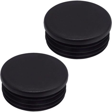 End Caps, 70mm Round Tube, Black Plastic RAL 9005, Fence (1/5)