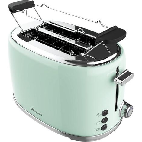 Tostapane verticale Toast&Taste 1000 Retro Double Green Cecotec