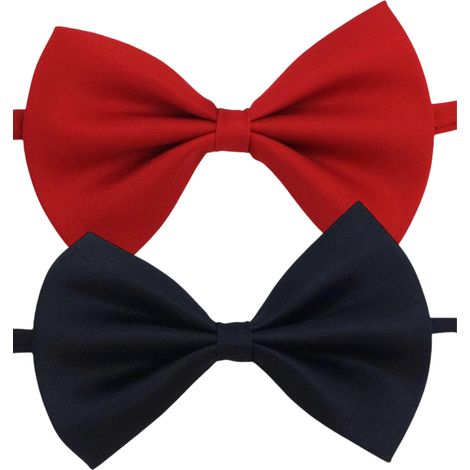 Noeud Papillon Pour Chien - Ajustable - Vin Rouge Et Noir - 2 Pièces (1/5)