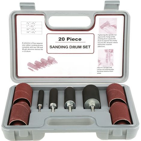 20-teiliges Spindelschleifmaschinen-Set mit Koffer für Säulenbohrmaschine (1/5)