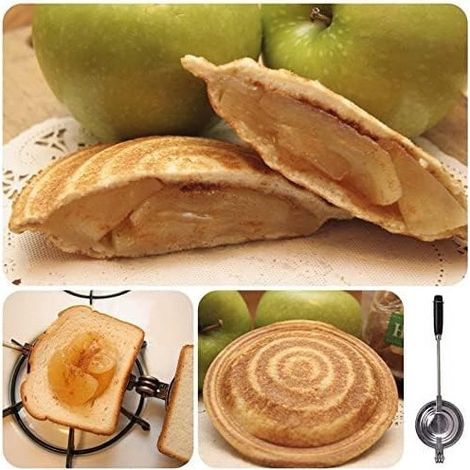 TrAdE Shop Traesio - Pinza Per Toast Tite Panini Sandwich Tostapane In Alluminio Manuale Grill Cucina - (1/5)