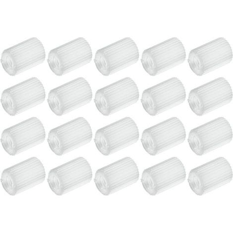 20x Douille en polyamide moleté blanc à filetage intérieur continu M6 longueur 18mm Ecrou Vis Cheville Fixation Manchon Plastique (1/5)