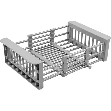 Telescopic Sink Dish Drying Rack Rea P14487A Grey (1/5)