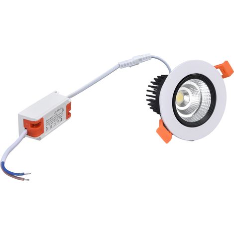 Spot LED Encastrable 7W Blanc Froid 6000K Diamètre 75mm Orientation Réglable Plafonnier Cuisine Chambre 100-264V (1/5)