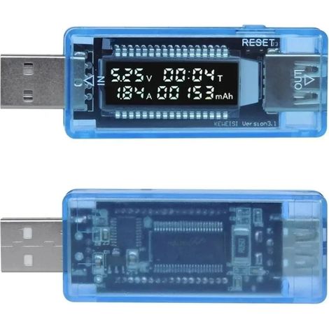 Misuratore di tensione, corrente e capacità USB, rilevatore di tensione, caricabatterie, rilevatore di potenza mobile (1/4)