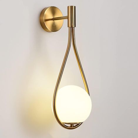 Applique Murale Moderne en Verre Gouttes d’Eau Créatif, Abat-Jour Lanterne Décorative E27 pour Chambre (Lampe de Chevet), Salon et Couloir, Éclairage d’Ambiance (1/4)
