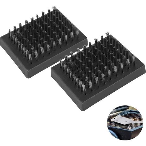 Pack BBQ Cleaning Brushes - Metal Bristles - Replacement Brush and Scraper Heads (1/5)