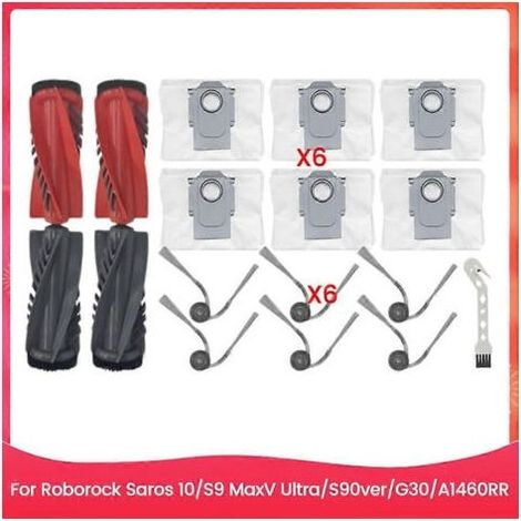 Pièces détachées pour Roborock Saros 10/S9 MaxV Ultra/S90ver/G30/A1460RR : brosse principale, sac à poussière, efficacité (1/5)
