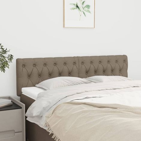 Kopfteile Taupe 160x7x78/88 cm Stoff