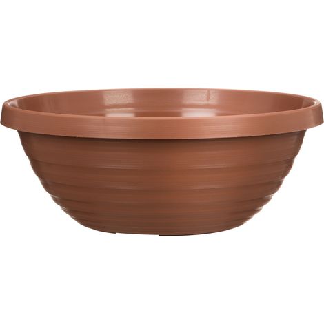 Scheurich Country Star 30, Pflanzschale/Blumentopf/Pflanzkübel, rund, aus Kunststoff Farbe: Terracotta, 29 cm Durchmesser, 11,1 cm hoch, 3,8 l Vol. (1/5)