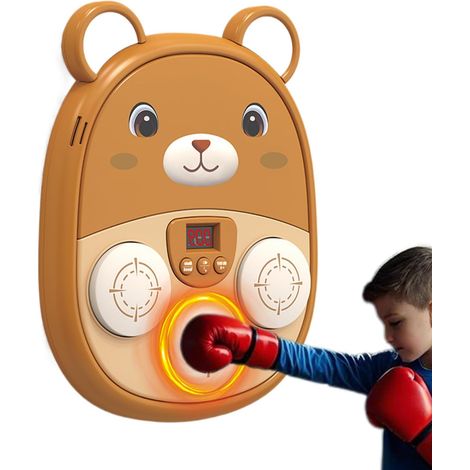 Machine à Boxe de Musique, Machines de Punch de Musique Ours, Plateau de Punch Musical avec entraîneur de Boxe Musicale, de Boxe pour Les en-fants Combattant l'équipement de Boxe de Formation
