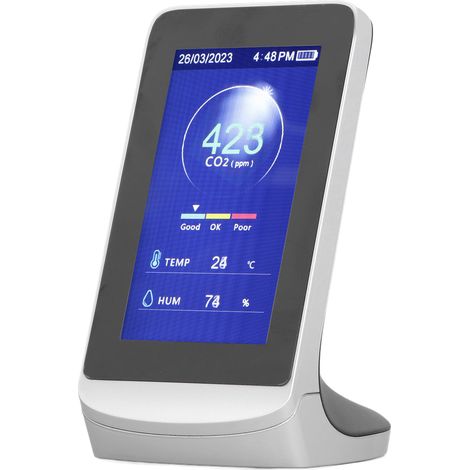 Moniteur de qualité de l'air CO2 WiFi 3 en 1, testeur de dioxyde de carbone, humidité et température,de DEBUNS (1/5)